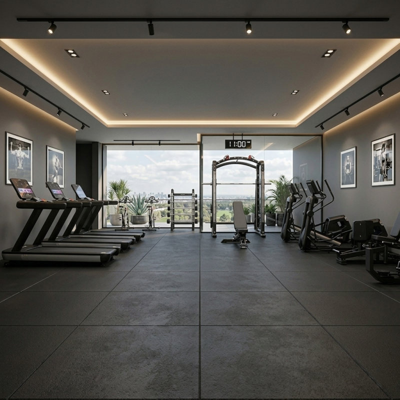 Gym interior design and layout planning by XERBEX